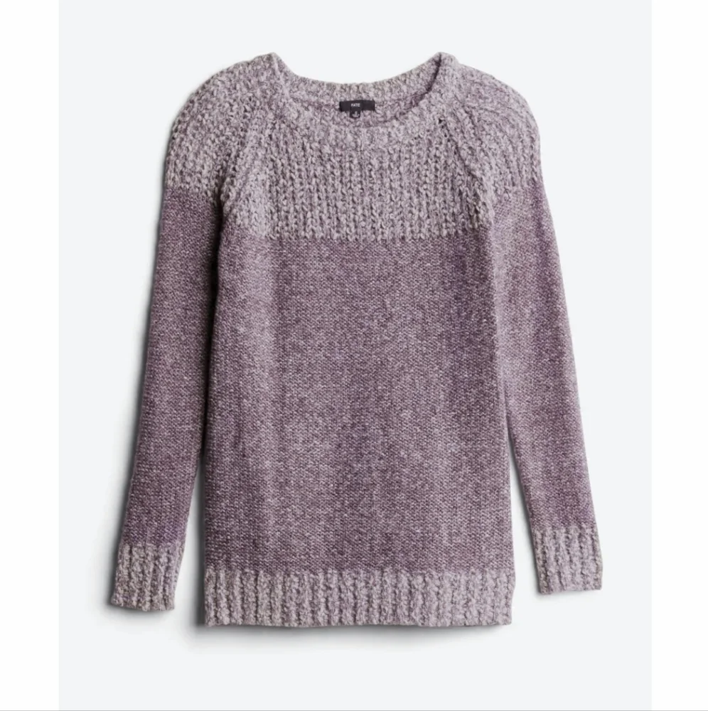 🎉 HP 🎉 Like New 💜 Fate, contrast Long sleeve crewneck sweater 💜 Wmn Medium - Picture 2 of 11